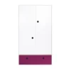 Wookids Armoire 2 Portes Façade Tiroir Prune 14