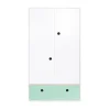 Wookids Armoire 2 Portes Façade Tiroir Vert Menthe 22