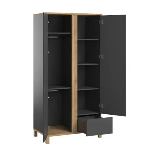 VOX Armoire 2 Portes Gris 8