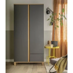 VOX Armoire 2 Portes Gris 10