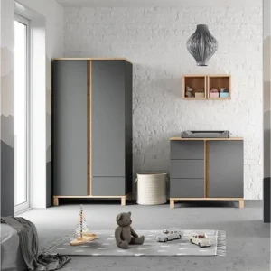 VOX Armoire 2 Portes Gris 12