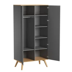 VOX Armoire 2 Portes Gris 7