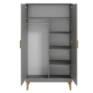 Nateo Concept Armoire 2 Portes Gris Et Chêne 8