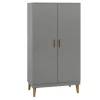 Nateo Concept Armoire 2 Portes Gris Et Chêne 20