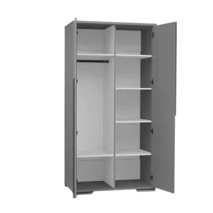 Pinio Armoire 2 Portes Gris Naturel 10