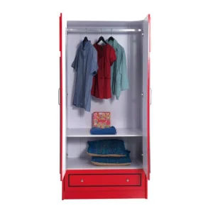 Vipack Armoire 2 Portes London Rouge 10