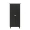 Bopita Armoire 2-portes Noir Mat En MDF Et Panneaux De Particules 13