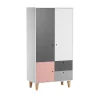 VOX Armoire 2 Portes Rose 22