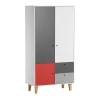 VOX Armoire 2 Portes Rouge 11