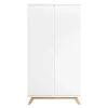 Bopita Armoire 2-portes XL Sans Pinces Blanc/naturel En MDF Et Hêtre 22