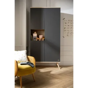 Sauthon Original Armoire 3 Portes 1 Niche 209x101x57cm Gris 10