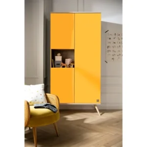 Sauthon Original Armoire 3 Portes 1 Niche 209x101x57cm Jaune 10