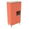 Sauthon Original Armoire 3 Portes 1 Niche 209x101x57cm Orange 17