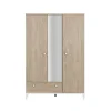 CALICOSY Armoire 3 Portes 1 Tiroir Effet Bois Enfant 136 X 195cm 13