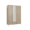 Galipette Armoire 3 Portes 1 Tiroir En Bois Imitation Chêne Blond 58cm 14