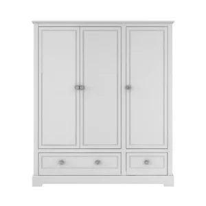 Bellamy Armoire 3 Portes 2 Tiroirs Blanc 8