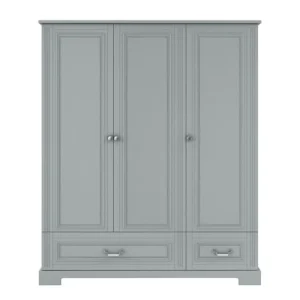 Bellamy Armoire 3 Portes 2 Tiroirs Gris 8