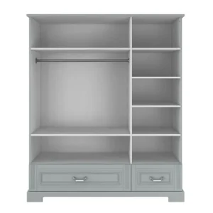 Bellamy Armoire 3 Portes 2 Tiroirs Gris 10