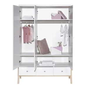 Schardt Armoire 3 Portes 3 Tiroirs Blanc Naturel 7