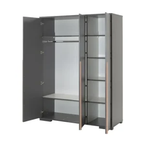 Vipack Armoire 3 Portes Anthracite 10