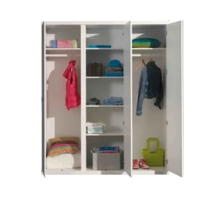 Vipack Armoire 3 Portes Blanc 8