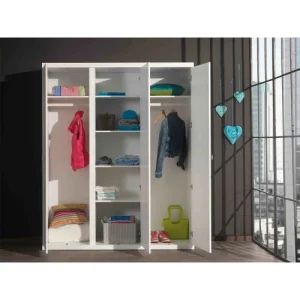 Vipack Armoire 3 Portes Blanc 12