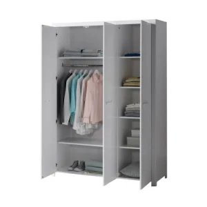 Vipack Armoire 3 Portes Blanc 8