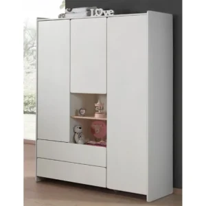 Vipack Armoire 3 Portes Blanc 12