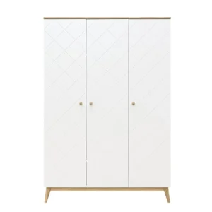 Bopita Armoire 3 Portes Blanc Chêne 9