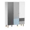 VOX Armoire 3 Portes Bleu 22