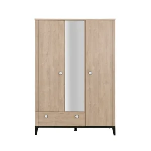 Galipette Armoire 3 Portes Effet Bois Marron Clair 58x136x195 10