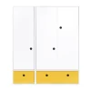 Wookids Armoire 3 Portes Façades Tiroirs Jaune 20