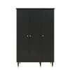 Bopita Armoire 3-portes Noir Mat En MDF Et Panneaux De Particules 17