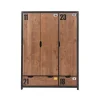 Vipack Armoire 3 Portes Noir Naturel 11