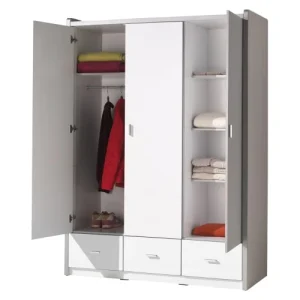 Vipack Armoire 3 Portes Rose 7