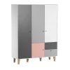 VOX Armoire 3 Portes Rose 22