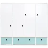 Wookids Armoire 4 Portes Bleu Ciel 22