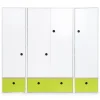 Wookids Armoire 4 Portes Citron Vert 16