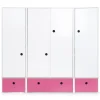 Wookids Armoire 4 Portes Fushia 22