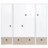 Wookids Armoire 4 Portes Gris Chaud 17