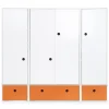 Wookids Armoire 4 Portes Orange 20