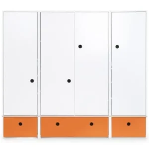 Wookids Armoire 4 Portes Jaune Et Gris 14