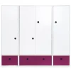 Wookids Armoire 4 Portes Prune 20