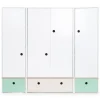 Wookids Armoire 4 Portes Vert Menthe 16