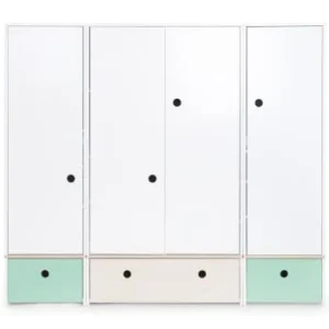 Wookids Armoire 4 Portes Blanc 16