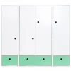 Wookids Armoire 4 Portes Vert Ocean 11