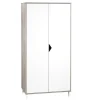 BabyPrice Armoire Bébé 2 Portes 175x86x56cm En Bois Gris Foncé 19