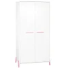 BabyPrice Armoire Bébé 2 Portes 175x88x56cm En Bois Blanc 19