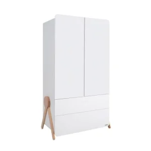 MICUNA Armoire Blanche En Bois 9