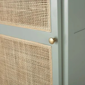 Maisons Du Monde Armoire Bonnetière Verte Et Cannage En Rotin 9